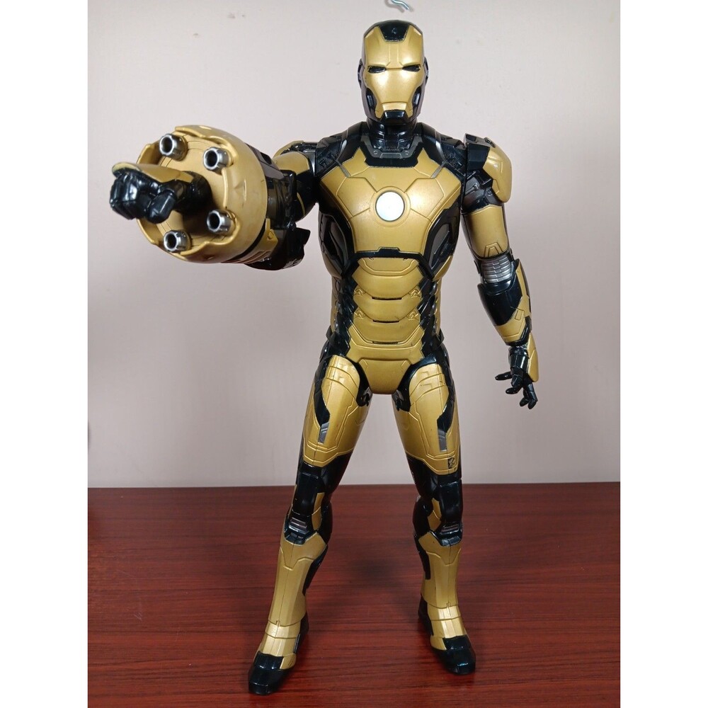 Iron Man 3 Sonic Blasting 15” Action Figure Marvel 2012 Lights Sounds Tested